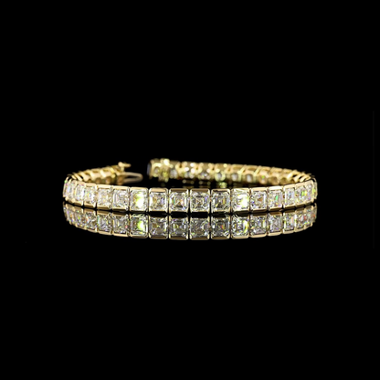 20.14 CTTW Asscher Lab Diamond Tennis Bracelet
