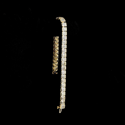 20.14 CTTW Asscher Lab Diamond Tennis Bracelet