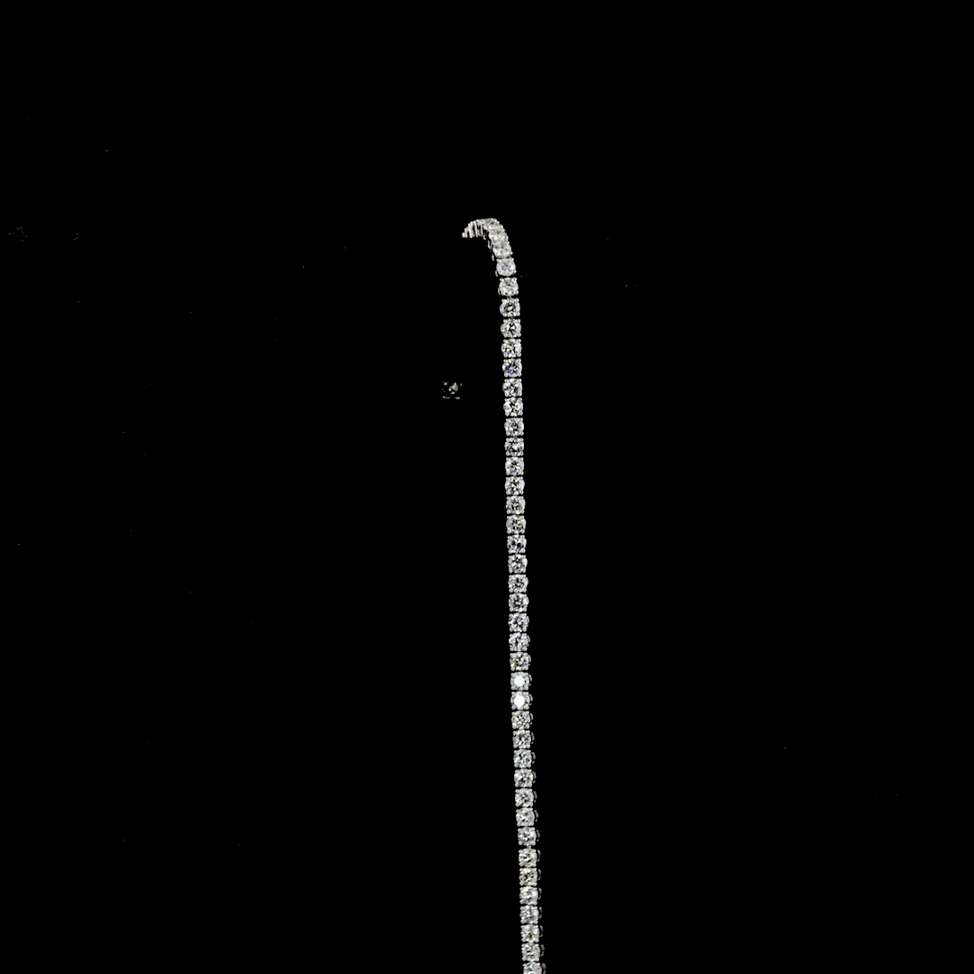 3.18 CTTW Round Lab Diamond Tennis Bracelet 6.5" 14k White Gold E Color and VS Clarity jewelry-spot-usa