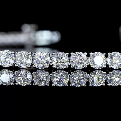 5.11 CTTW Round Lab Diamond Tennis Bracelet 6.5" 14k White Gold E Color and VS Clarity jewelry-spot-usa