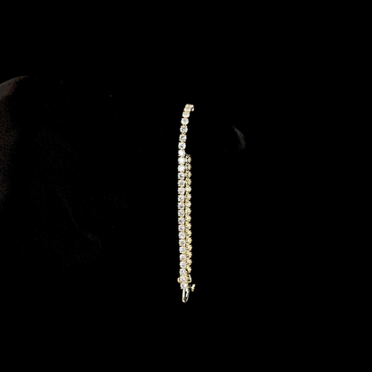 5.08 CTTW Round Lab Diamond Tennis Bracelet 6.5" 14k Yellow Gold (E Color and VS Clarity)