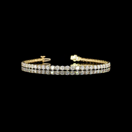 5.18 CTTW Round Lab Diamond Tennis Bracelet 6.5" (E Color and VS Clarity)