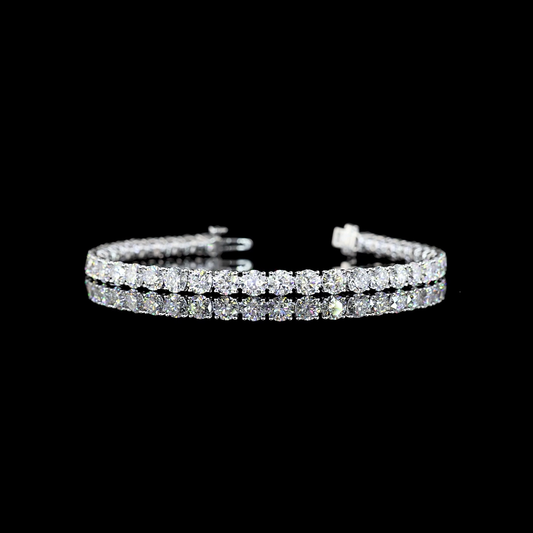 10.36 CTTW Round Lab Diamond Tennis Bracelet 6.5" 14k White Gold E Color and VS Clarity jewelry-spot-usa