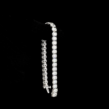 24.26 CTTW Oval Lab Diamond Tennis Bracelet (F Color and VS2 Clarity)