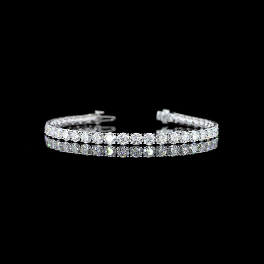 9.92 CTTW Round Lab Diamond Tennis Bracelet 6.5" 14k White Gold E Color and VS Clarity jewelry-spot-usa