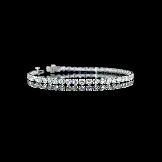 6.97 CTTW Round Lab Diamond Tennis Bracelet 7" 14k White Gold E Color and VS/VS1 Clarity jewelry-spot-usa