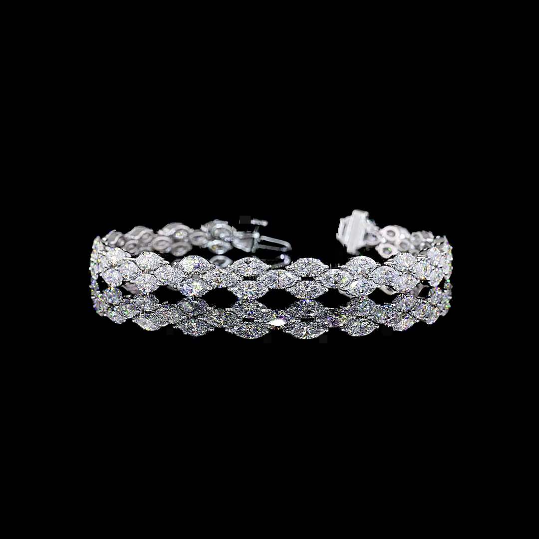 11.55 CTTW MIX Lab Diamond Special Bracelet (E Color and VS Clarity)