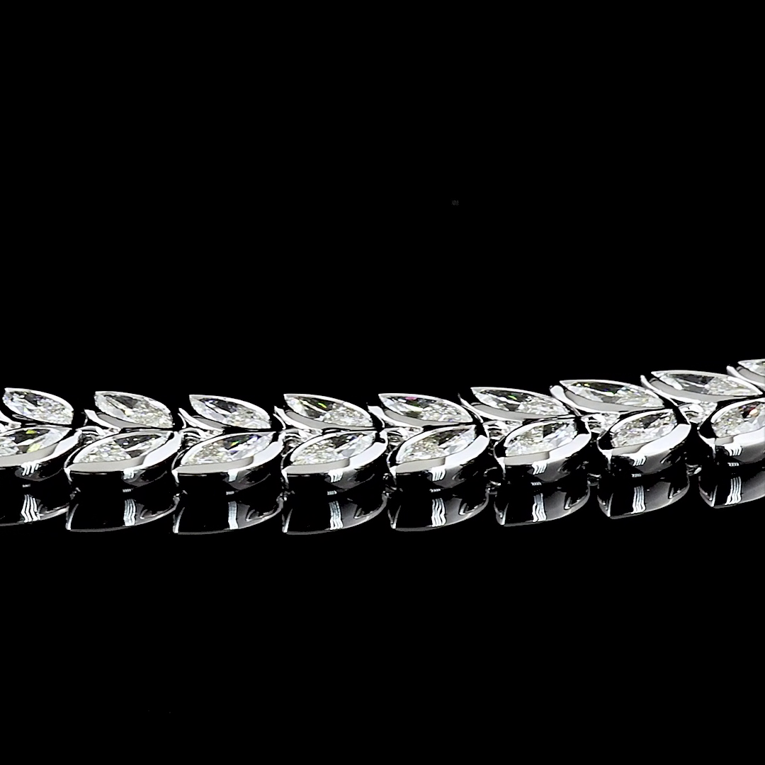 11.19 CTTW MIX Lab Diamond Tennis Bracelet 6.5" 14k White Gold E Color and VVS2 Clarity jewelry-spot-usa