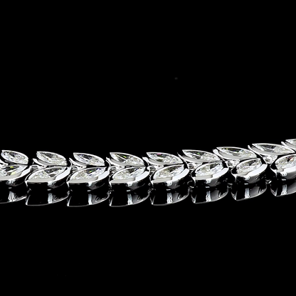 11.19 CTTW MIX Lab Diamond Tennis Bracelet 6.5" 14k White Gold E Color and VVS2 Clarity jewelry-spot-usa