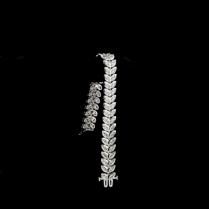 11.19 CTTW MIX Lab Diamond Tennis Bracelet 6.5" 14k White Gold E Color and VVS2 Clarity jewelry-spot-usa