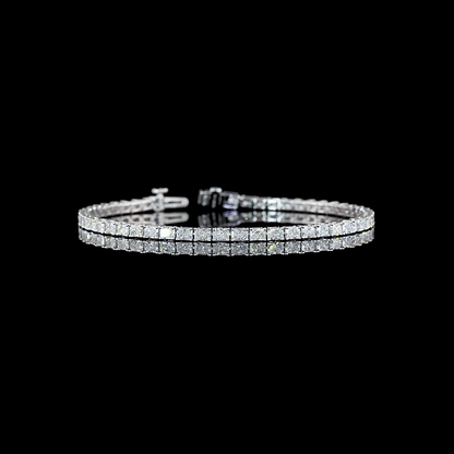 4.88 CTTW Radiant Lab Diamond Tennis Bracelet 7" 14k White Gold E Color and VS1 Clarity jewelry-spot-usa