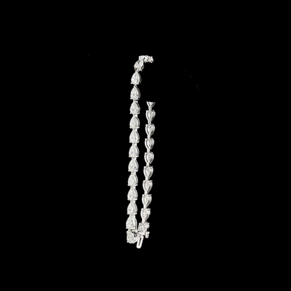 9.21 CTTW Pear Lab Diamond Tennis Bracelet 7" 14k White Gold E Color and VS Clarity jewelry-spot-usa