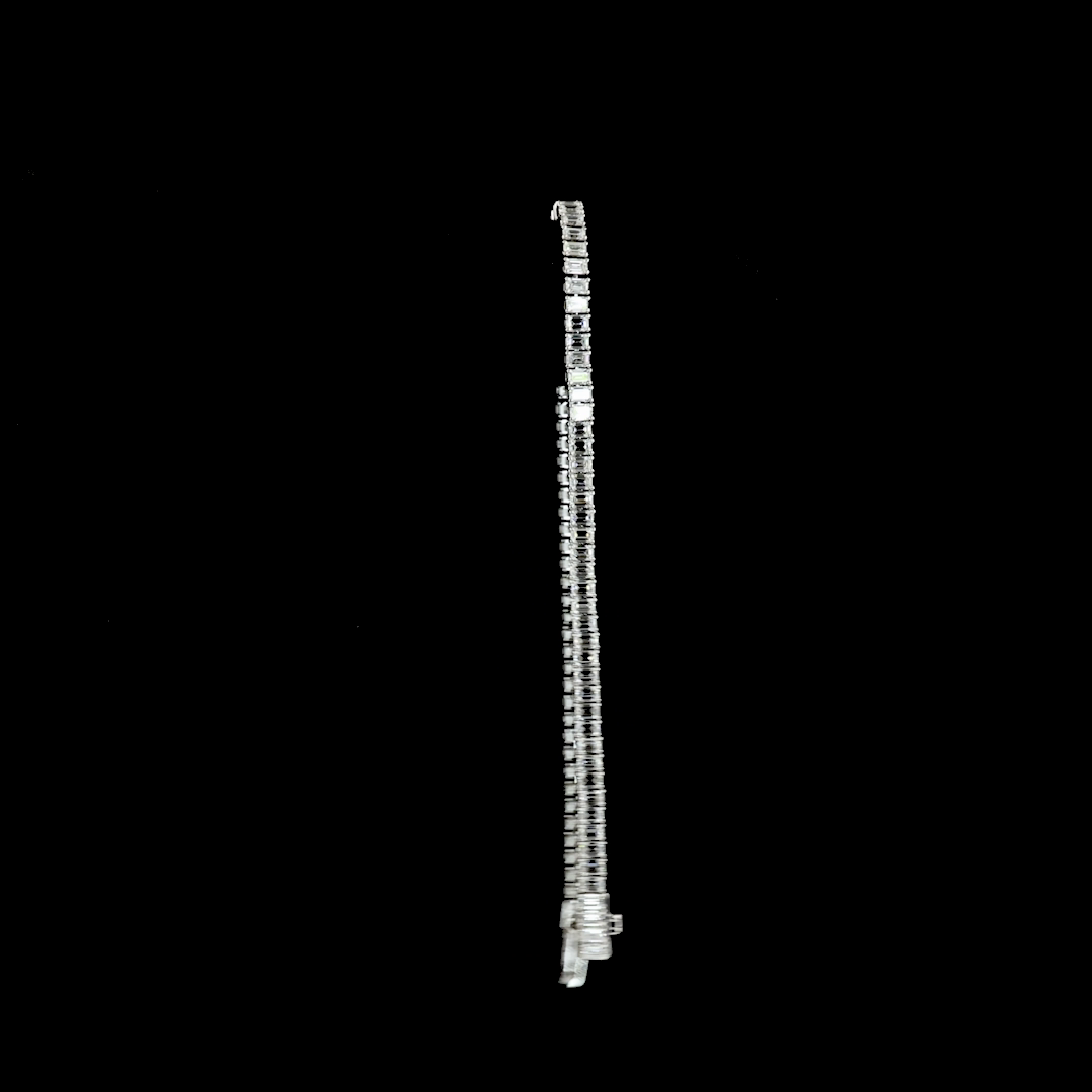 4.03 CTTW Emerald Lab Diamond Tennis Bracelet 7" (E Color and VS Clarity)