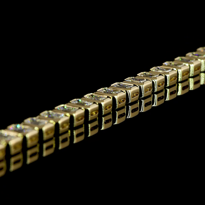 5.08 CTTW Emerald Lab Diamond Tennis Bracelet 7" 14k Yellow Gold E Color and VS Clarity jewelry-spot-usa