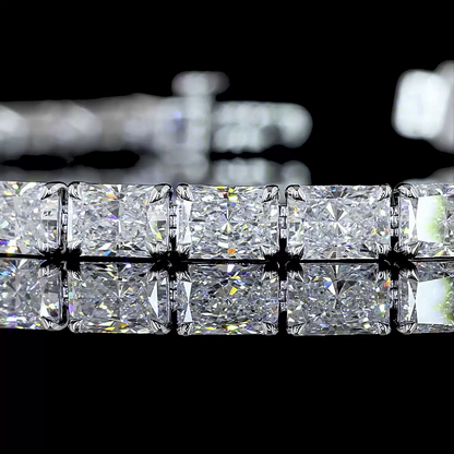 11.24 CTTW Radiant Lab Diamond Tennis Bracelet 7" 14k White Gold F Color and VS1 Clarity jewelry-spot-usa