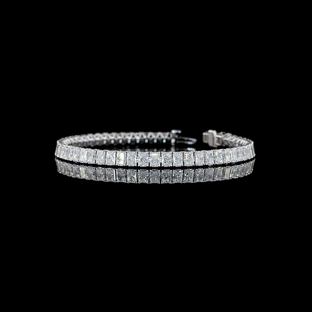 11.35 CTTW Radiant Lab Diamond Tennis Bracelet