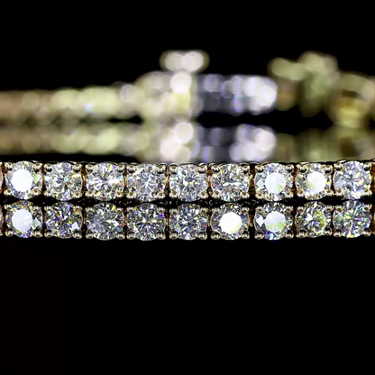 3.00 CTTW Round Lab Diamond Tennis Bracelet 7" 14k Yellow Gold E Color and VS1 Clarity jewelry-spot-usa
