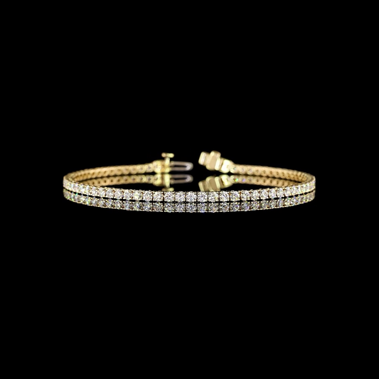 3.06 CTTW Round Lab Diamond Tennis Bracelet 7" 14k White Gold E Color and VS1 Clarity jewelry-spot-usa
