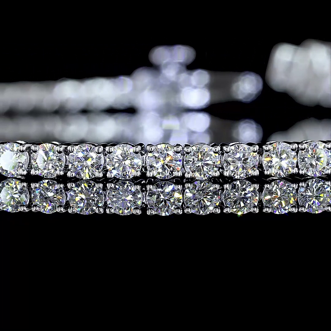2.95 CTTW Round Lab Diamond Tennis Bracelet 7" 14k White Gold E Color and VS1 Clarity jewelry-spot-usa