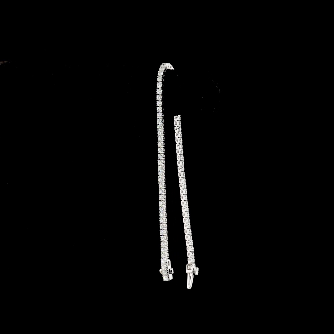 2.95 CTTW Round Lab Diamond Tennis Bracelet 7" 14k White Gold E Color and VS1 Clarity jewelry-spot-usa