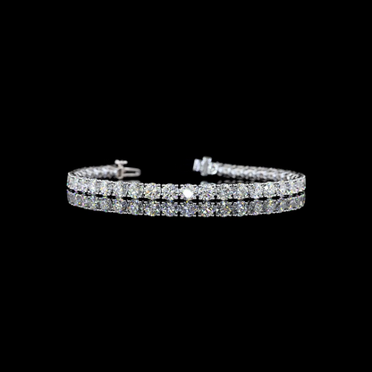 9.76 CTTW Round Lab Diamond Tennis Bracelet 6.5" 14k White Gold E Color and VS Clarity jewelry-spot-usa