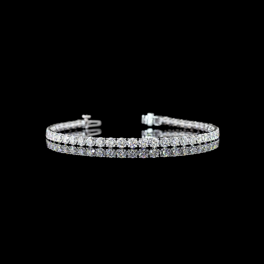 6.90 CTTW Round Lab Diamond Tennis Bracelet 6.5" (D/E Color and VS1/VS2 Clarity)