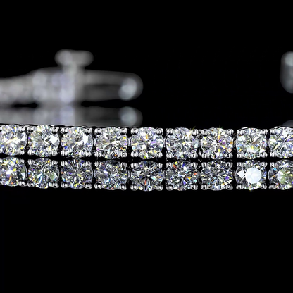 3.19 CTTW Round Lab Diamond Tennis Bracelet 6.5" 14k Yellow Gold E Color and VS Clarity jewelry-spot-usa