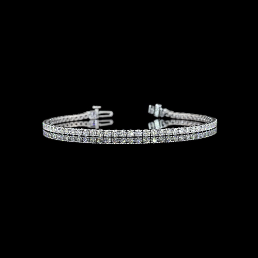 3.06 CTTW Round Lab Diamond Tennis Bracelet (E Color and VS Clarity)