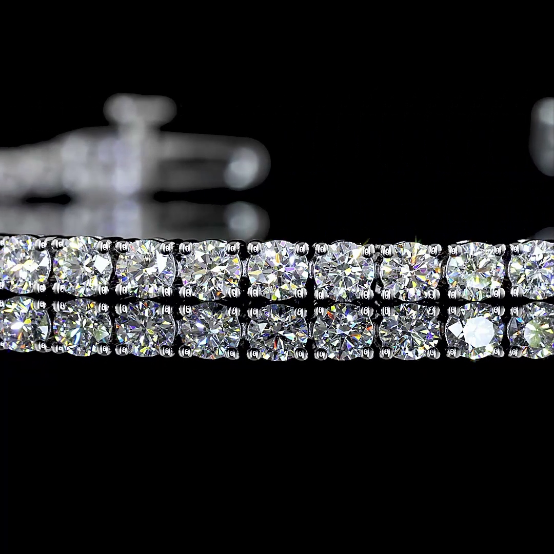 3.19 CTTW Round Lab Diamond Tennis Bracelet 6.5" 14k Yellow Gold E Color and VS Clarity jewelry-spot-usa