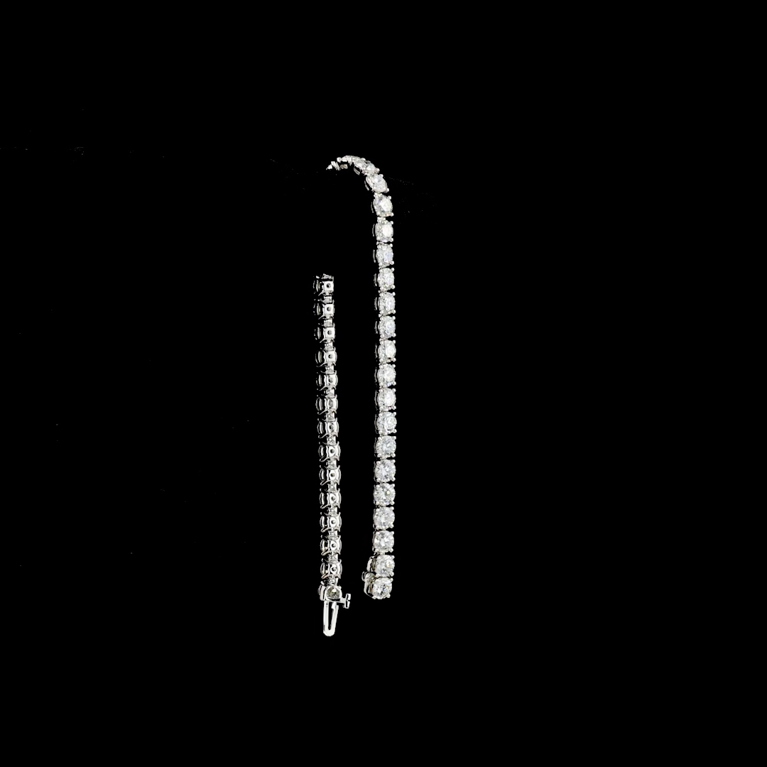 9.86 CTTW Round Lab Diamond Tennis Bracelet 6.5" Silver E Color and VS2 Clarity jewelry-spot-usa