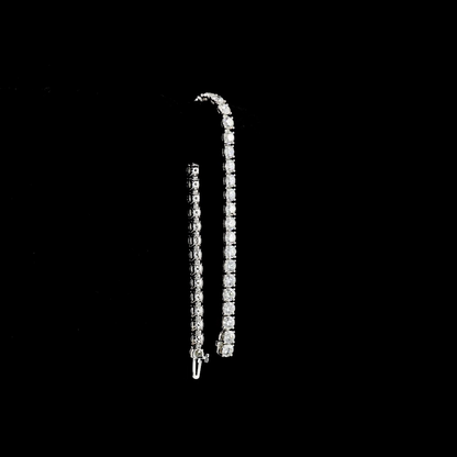 9.86 CTTW Round Lab Diamond Tennis Bracelet 6.5" Silver E Color and VS2 Clarity jewelry-spot-usa