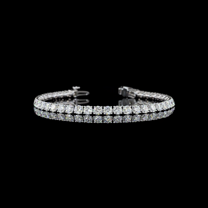 8.30 CTTW Round Lab Diamond Tennis Bracelet 6.5" Silver E Color and VS2 Clarity jewelry-spot-usa