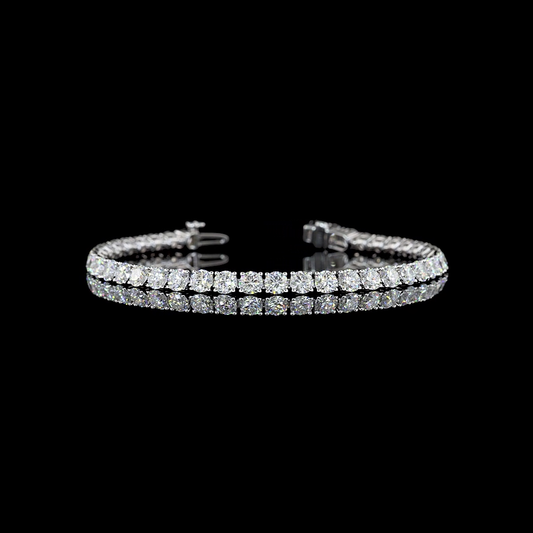 8.30 CTTW Round Lab Diamond Tennis Bracelet 6.5" Silver E Color and VS2 Clarity jewelry-spot-usa