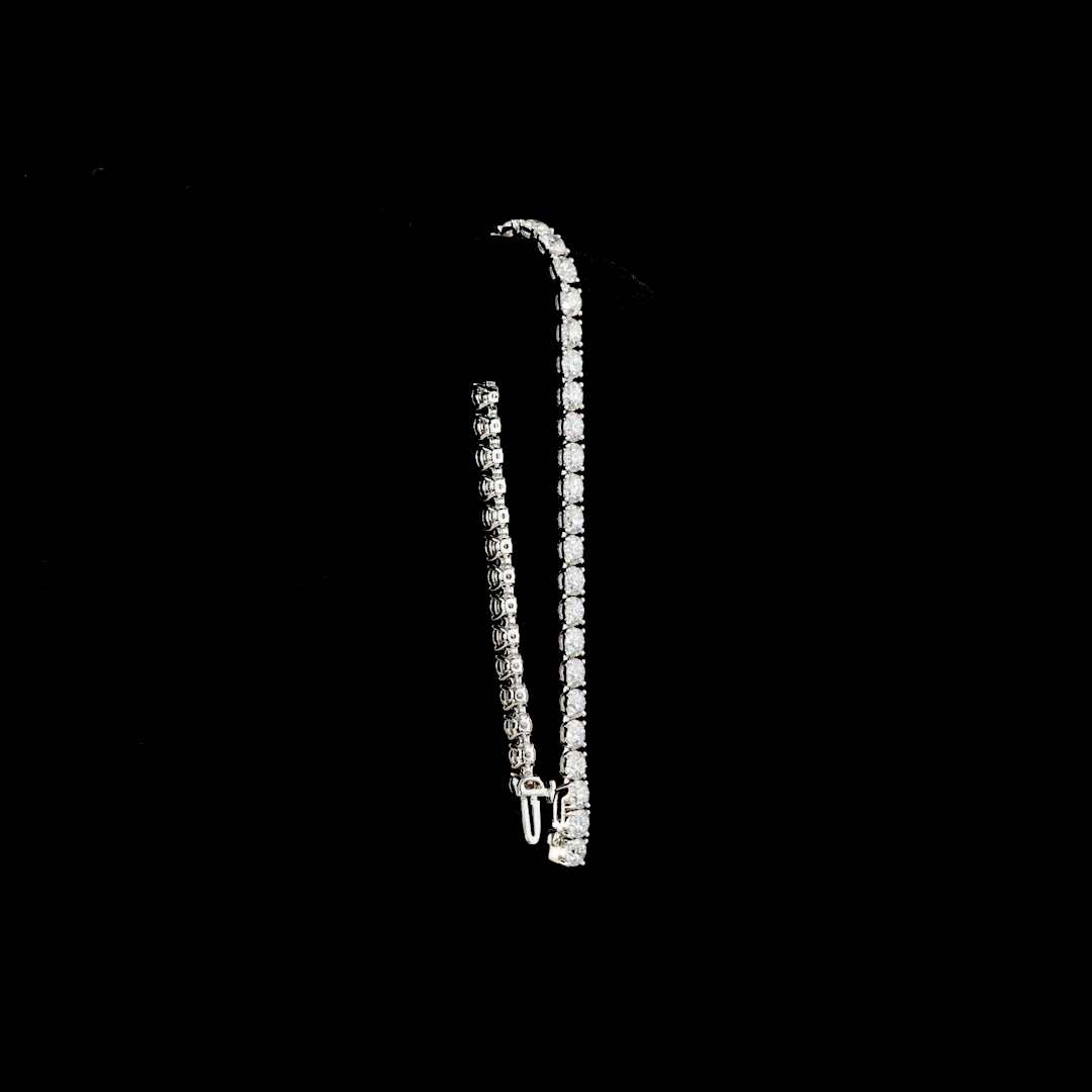 8.30 CTTW Round Lab Diamond Tennis Bracelet 6.5" Silver E Color and VS2 Clarity jewelry-spot-usa
