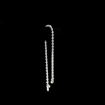 3.29 CTTW Oval Lab Grown Diamond Riviera Bracelet 7" (E Color and VS Clarity)