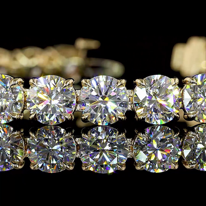 17.08 CTTW Round Lab Diamond Tennis Bracelet (F Color and VS1 Clarity)