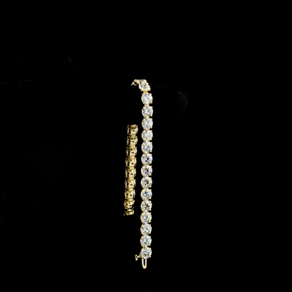 17.08 CTTW Round Lab Diamond Tennis Bracelet (F Color and VS1 Clarity)