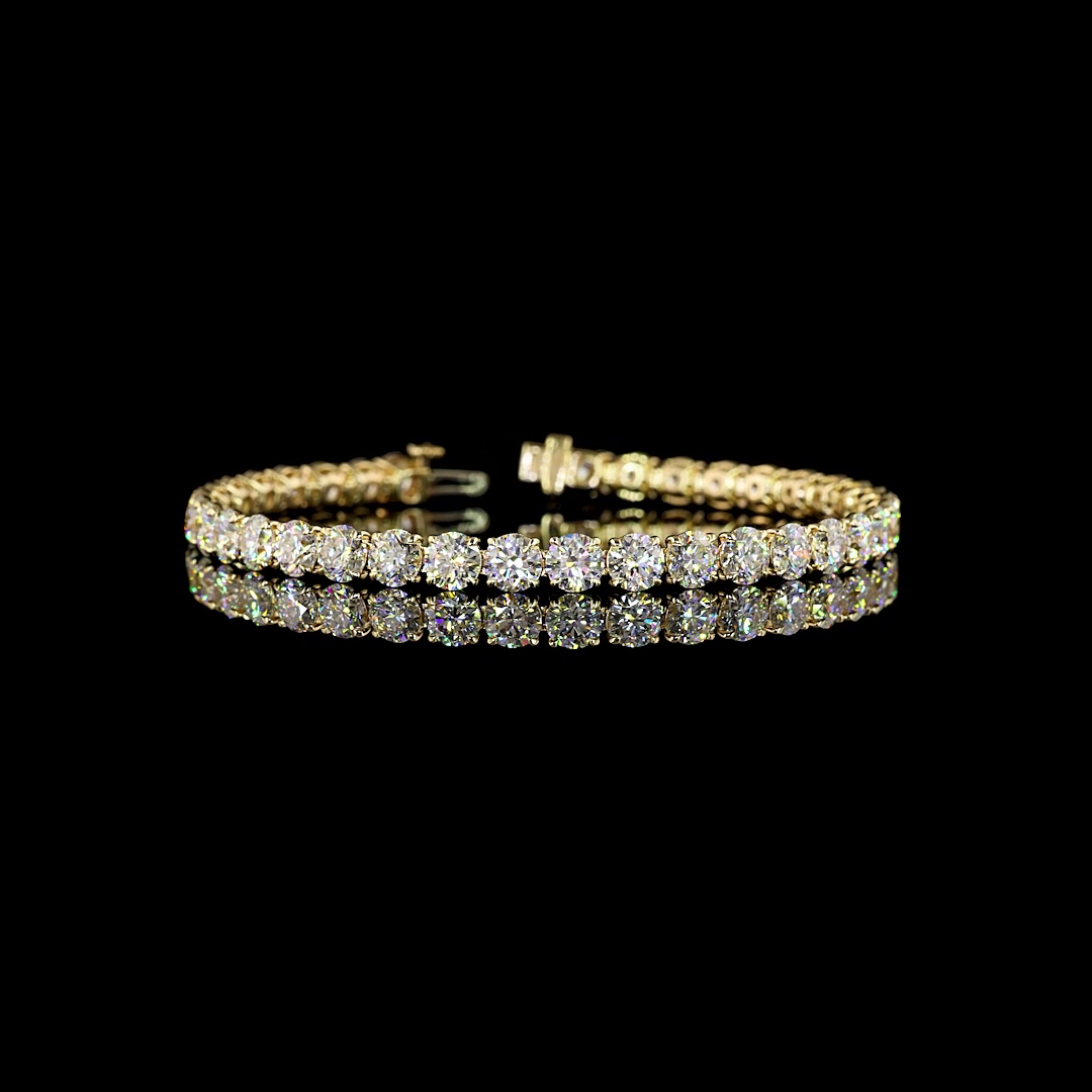 14.83 CTTW Round Lab Diamond Tennis Bracelet 7"