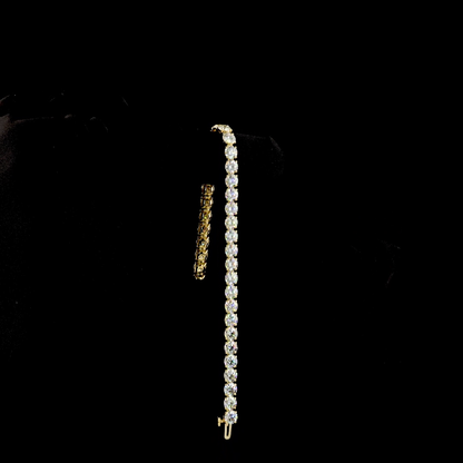 14.83 CTTW Round Lab Diamond Tennis Bracelet 7"