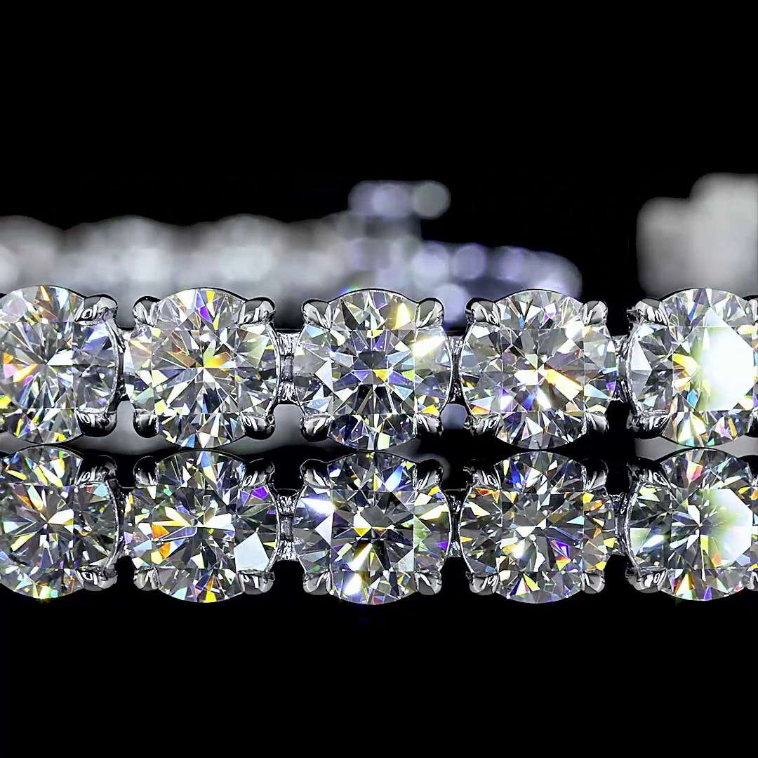 14.85 CTTW Round Lab Diamond Tennis Bracelet 7"