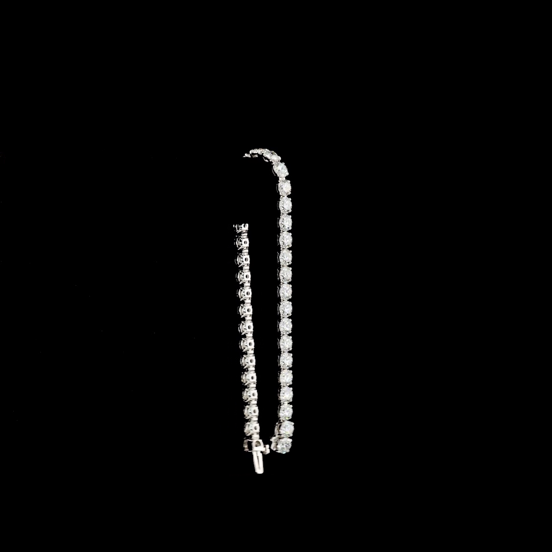 14.85 CTTW Round Lab Diamond Tennis Bracelet 7"