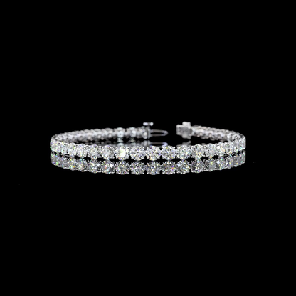 12.28 CTTW Round Lab Diamond Tennis Bracelet 7"