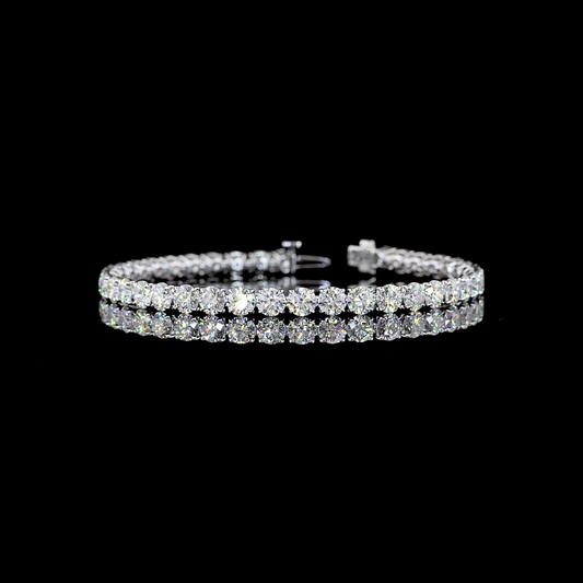 12.28 CTTW Round Lab Diamond Tennis Bracelet 7"