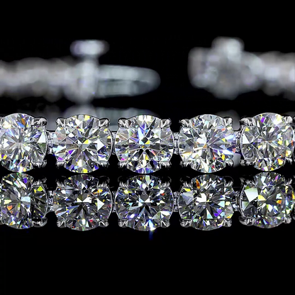 12.28 CTTW Round Lab Diamond Tennis Bracelet 7"