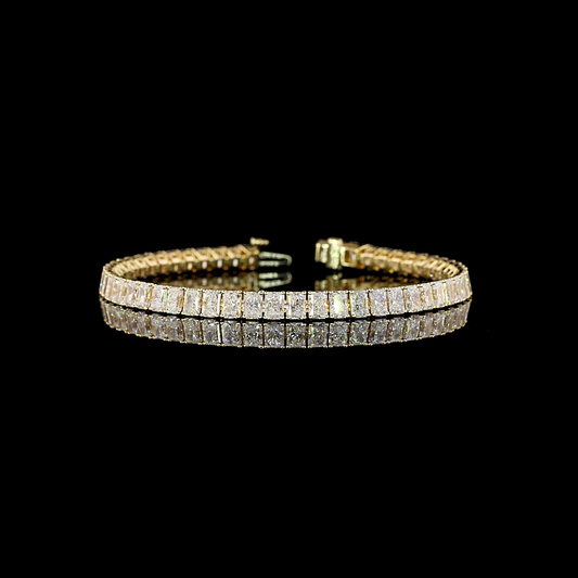 11.93 CTTW Radiant Lab Diamond Tennis Bracelet (E Color and VS1 Clarity)