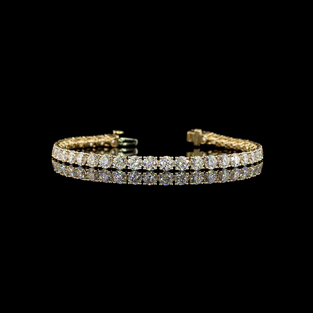 9.67 CTTW Round Lab Diamond Tennis Bracelet 6.5"