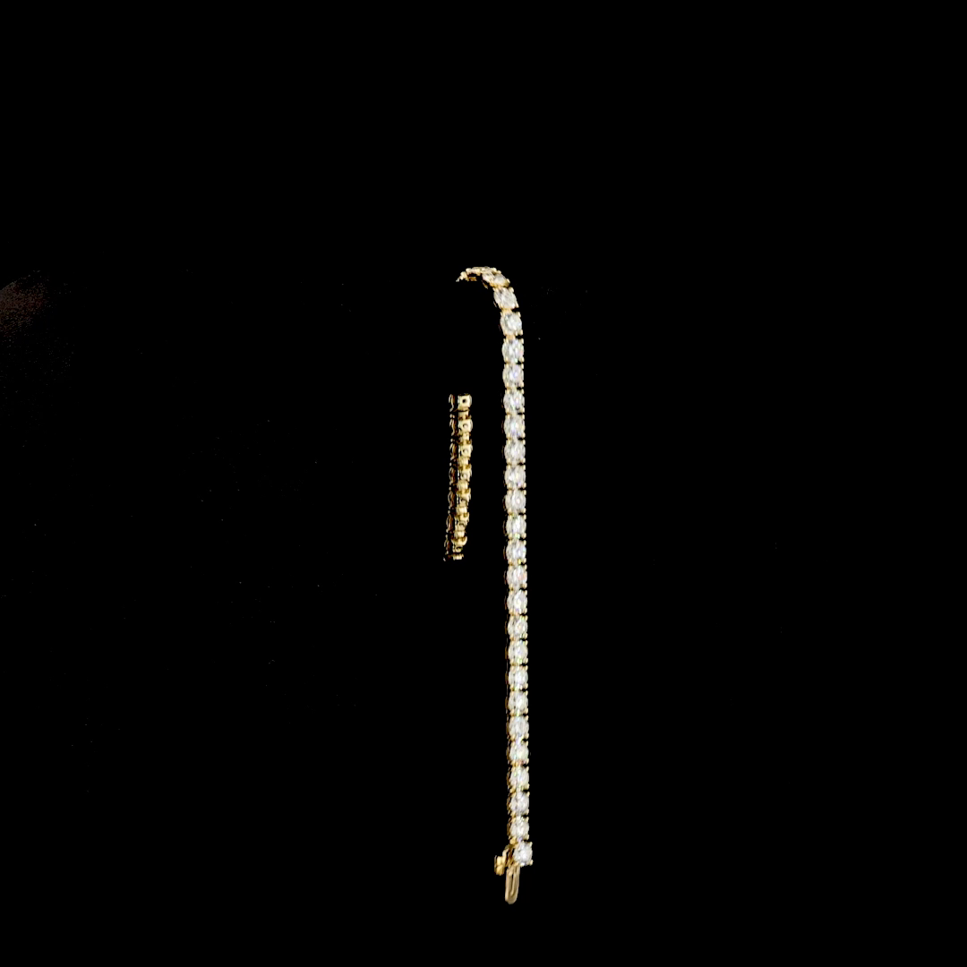9.67 CTTW Round Lab Diamond Tennis Bracelet 6.5"