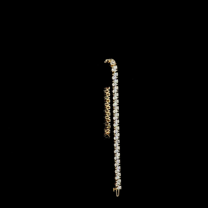 7.84 CTTW Pear Lab Diamond Tennis Bracelet 7"