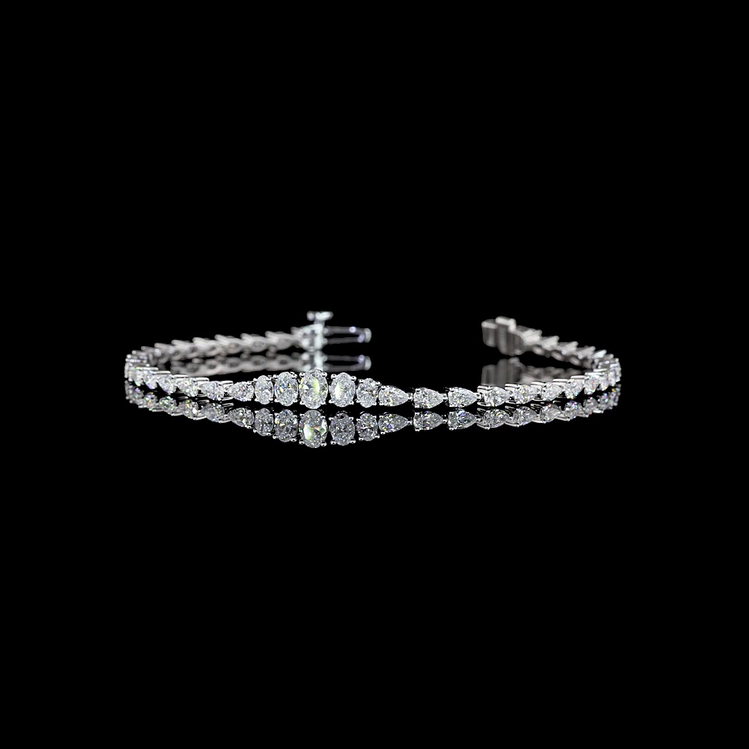 3.13 CTTW MIX Lab Diamond Tennis Bracelet 6.5"