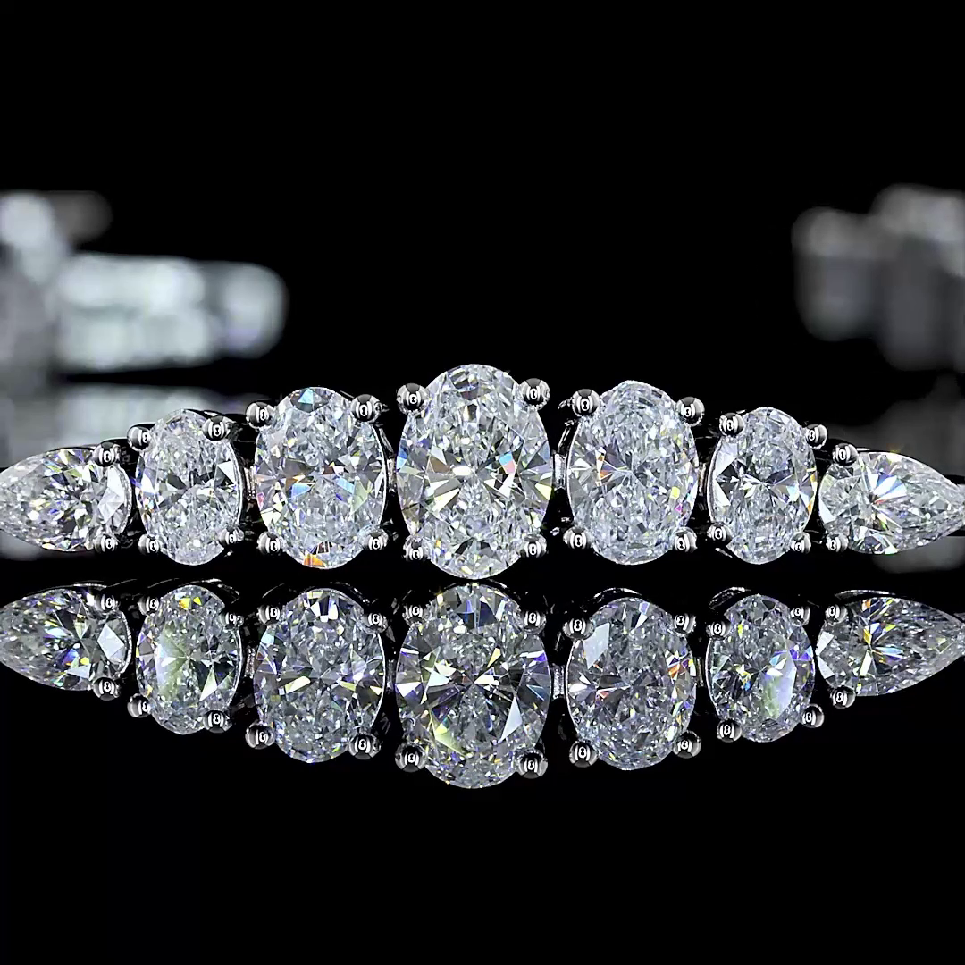3.13 CTTW MIX Lab Diamond Tennis Bracelet 6.5"